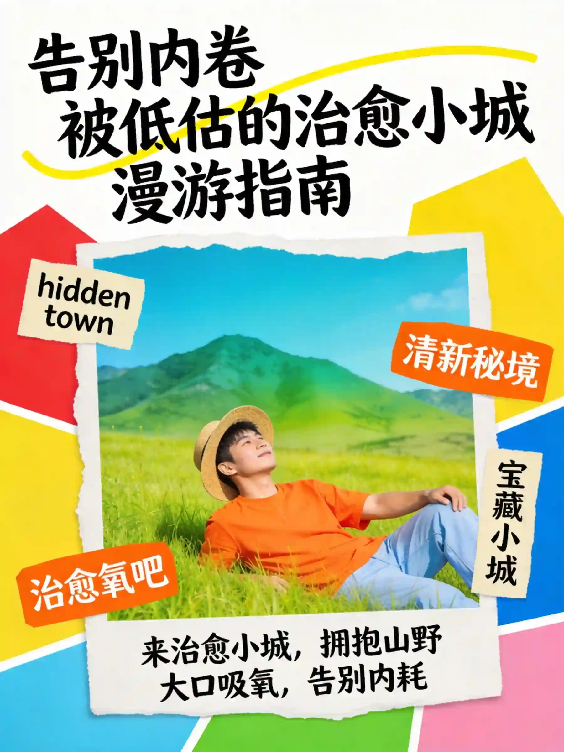 治愈小城漫游指南旅行海报