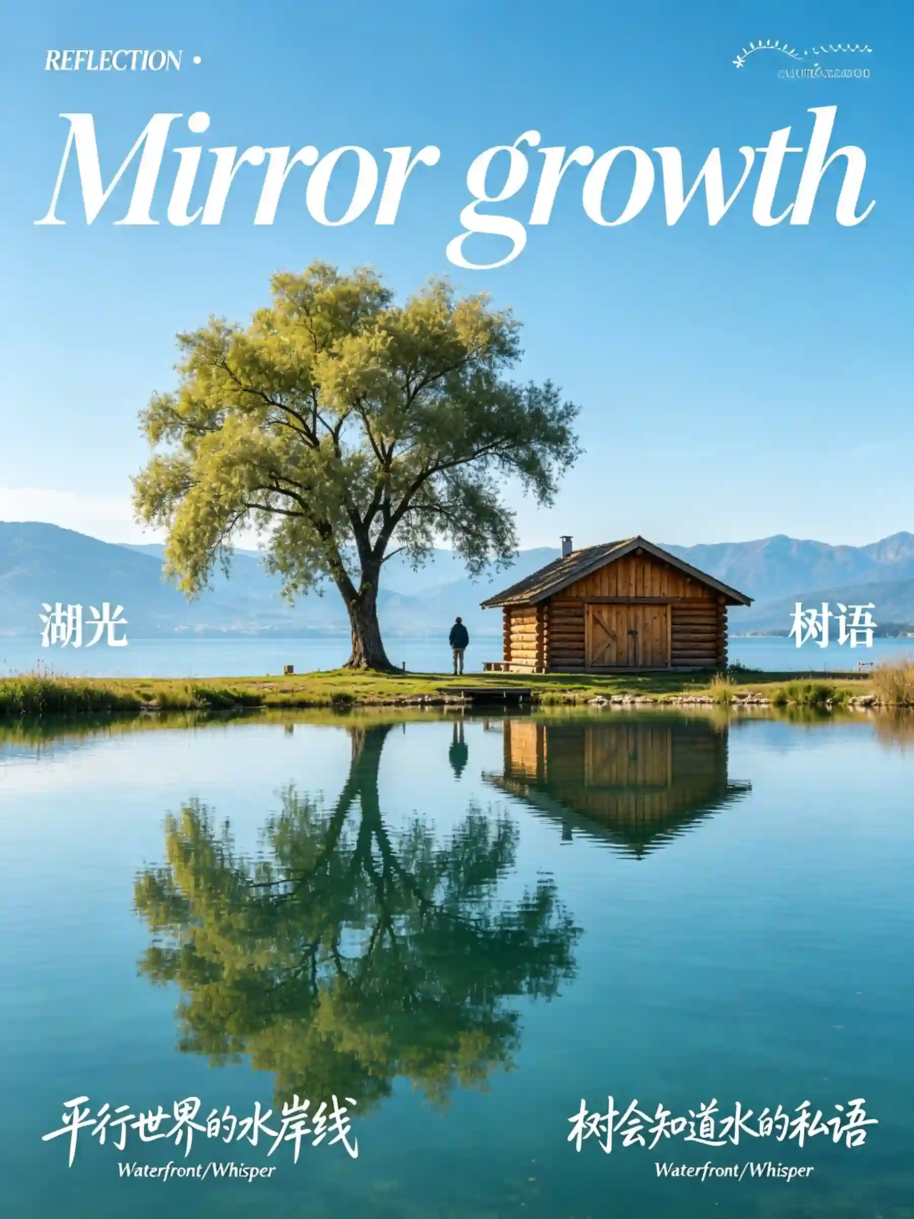 「Mirror growth」湖景杂志风封面