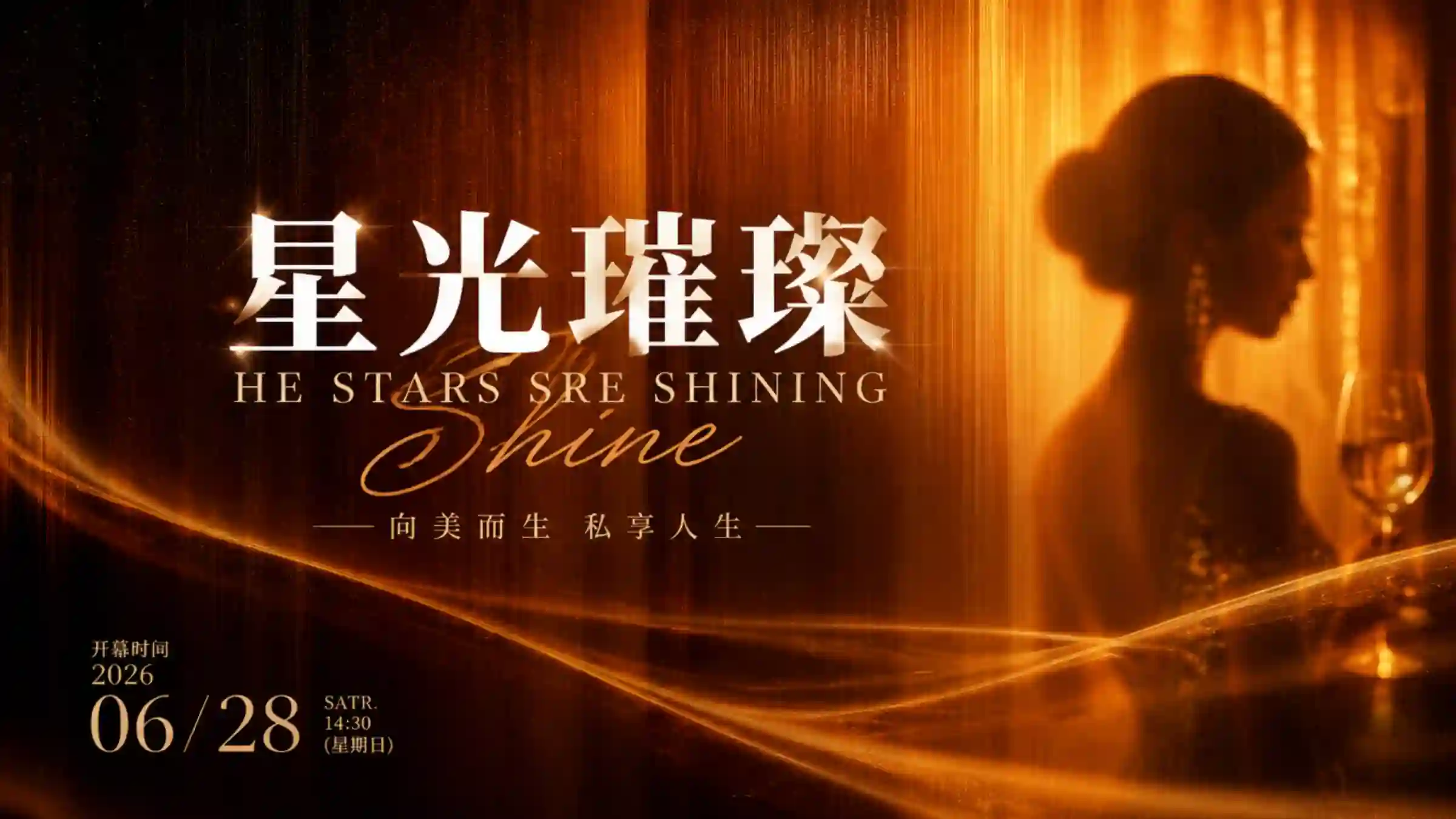 轻奢私享海报・星光璀璨