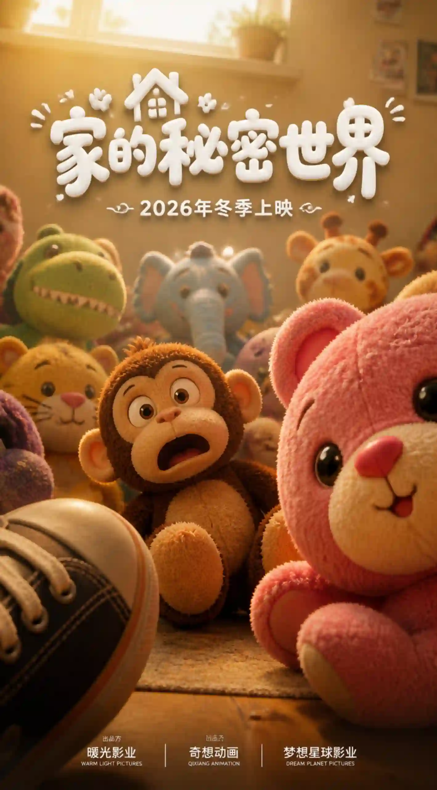 萌宠治愈来袭动画电影概念海报