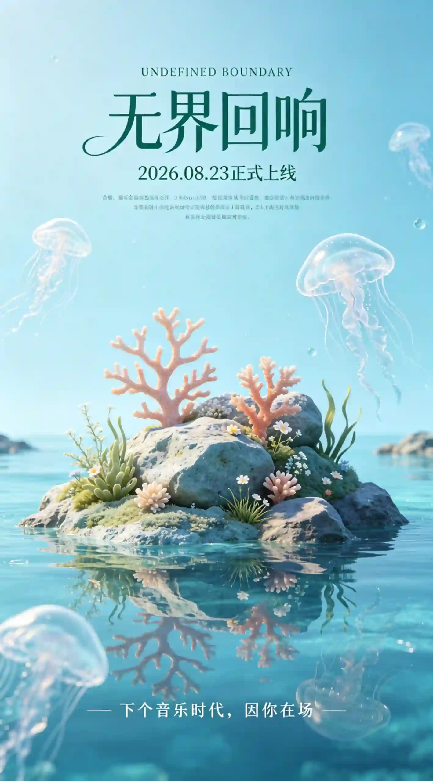 海洋治愈温柔音乐海报