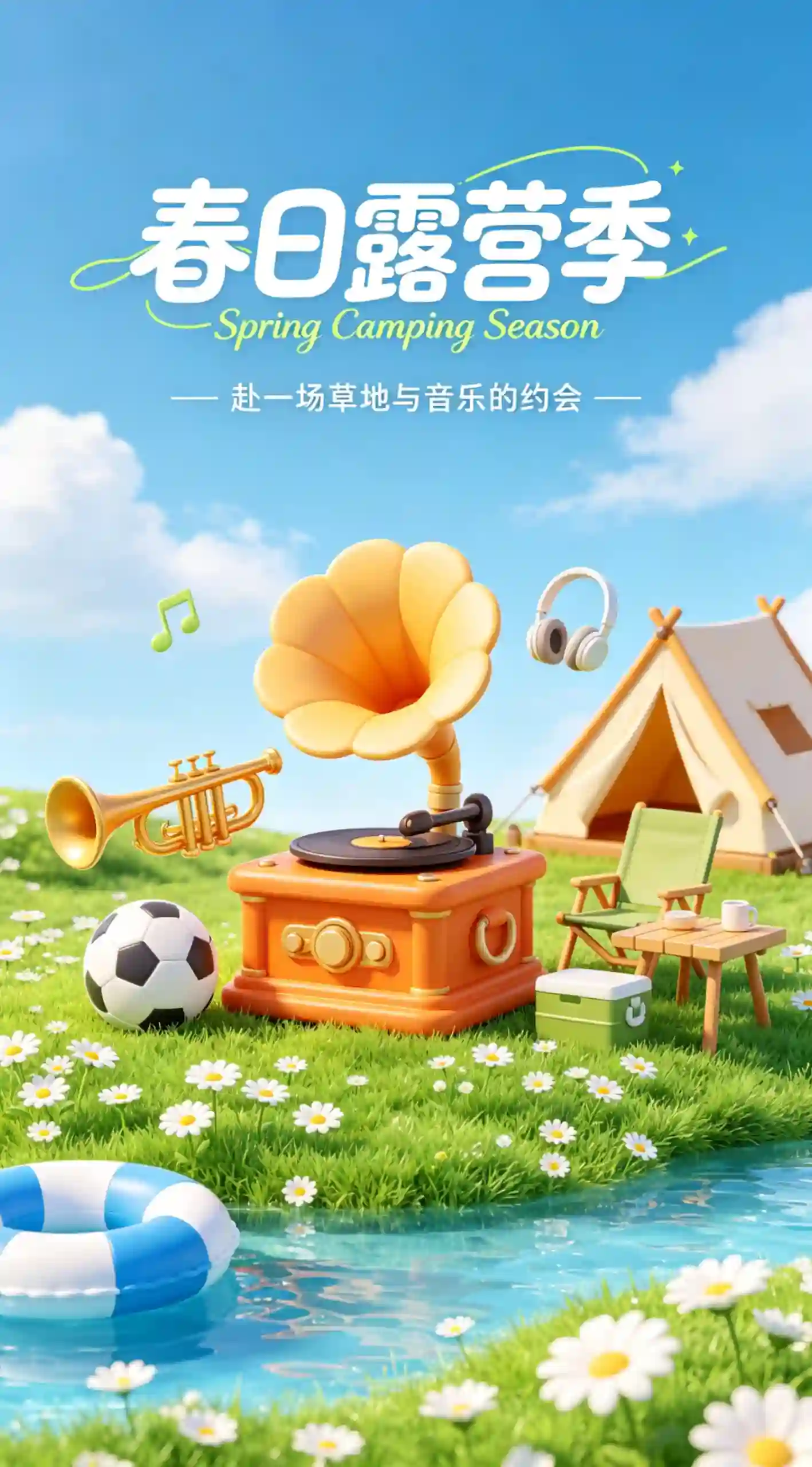 春日出逃奔赴露营海报