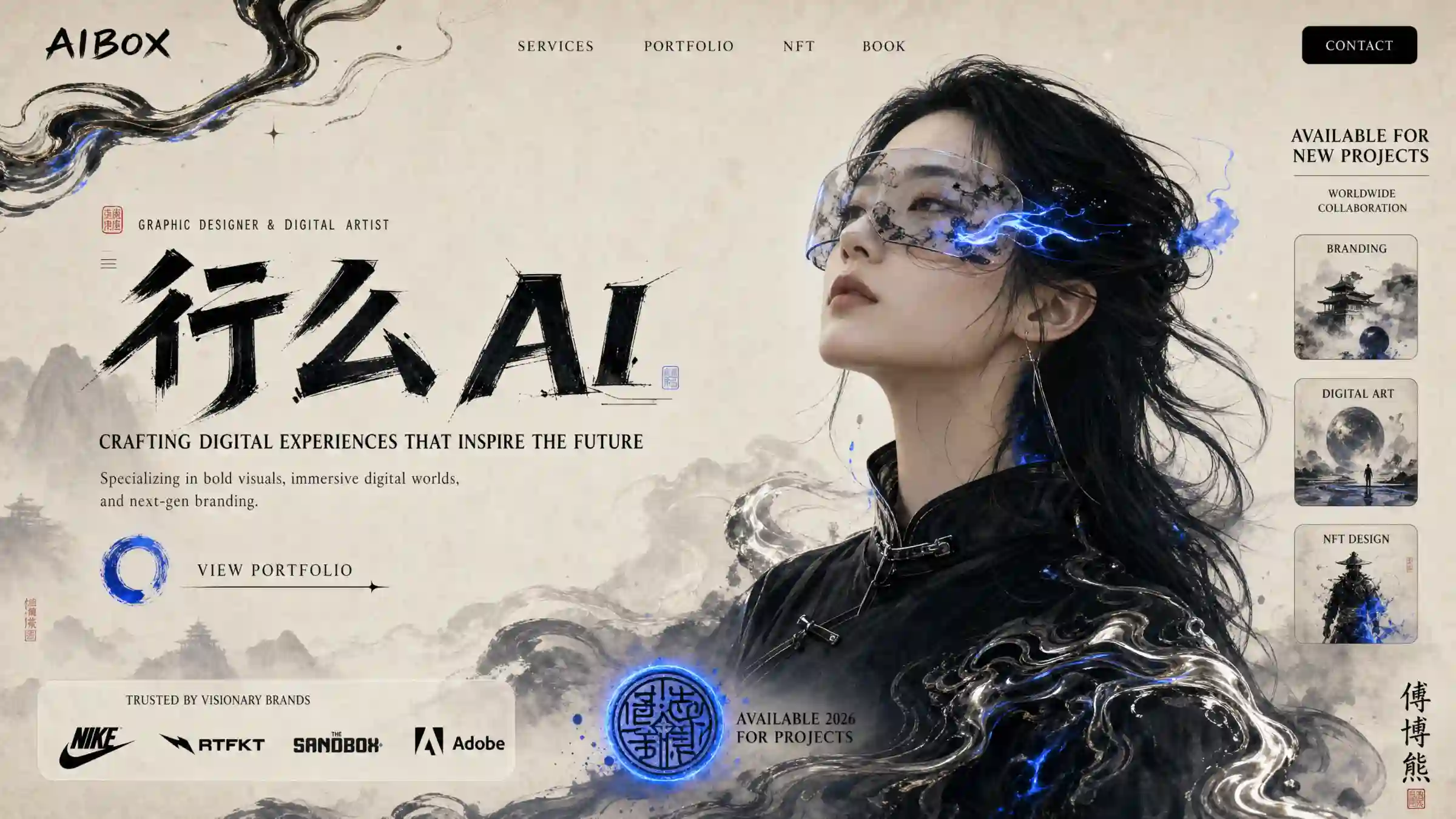 东方意境 数字艺术网页封面