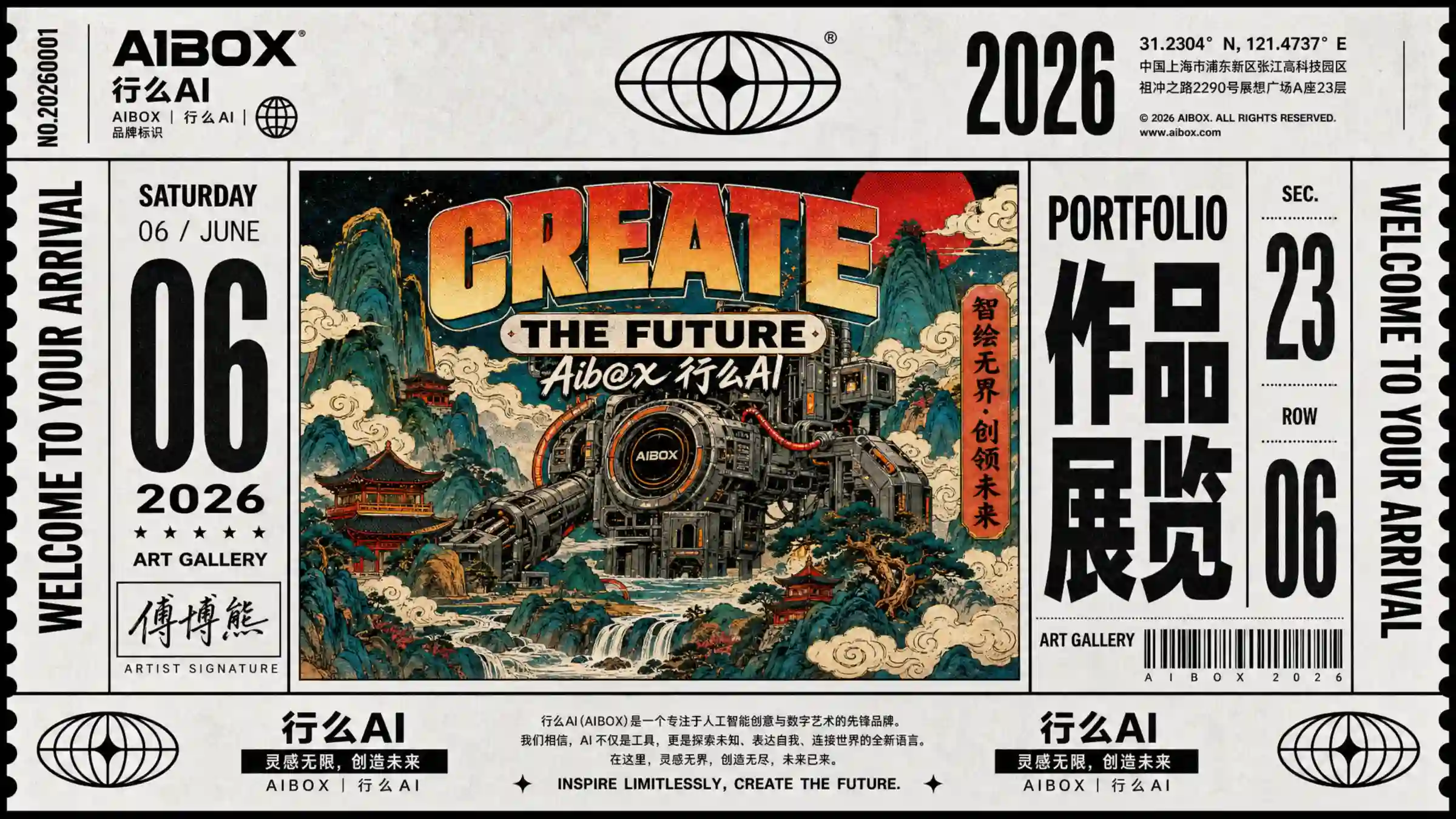 国潮复古票根风作品集封面