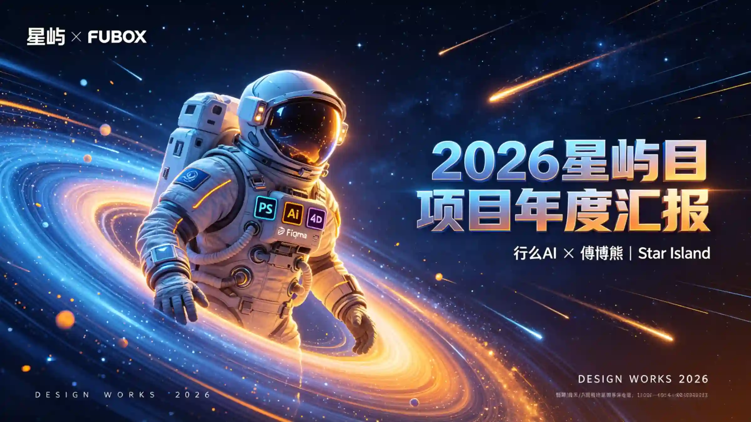 浩瀚银河 流星轨迹年度汇报封面