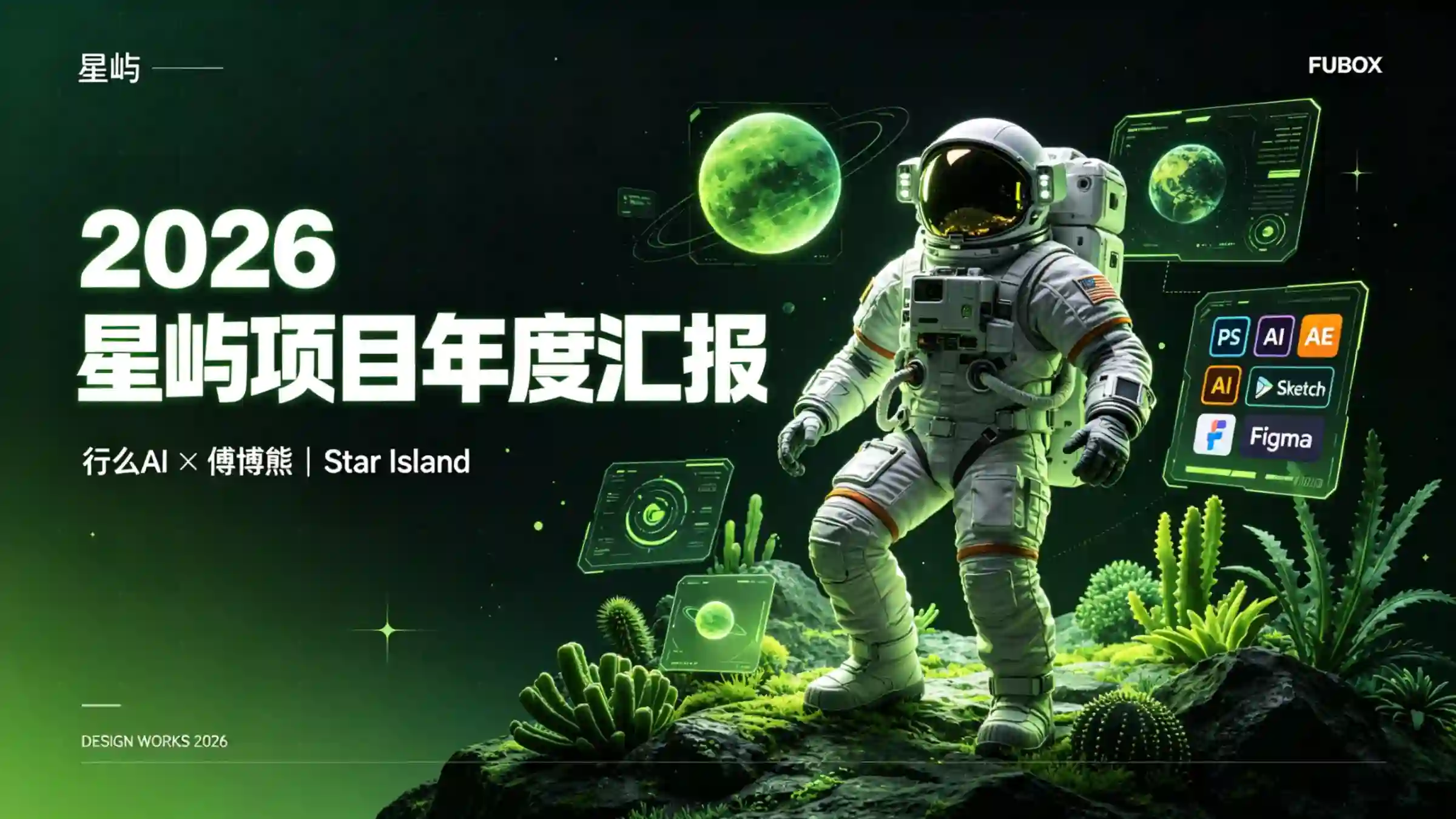 外星探险科幻风年度汇报封面