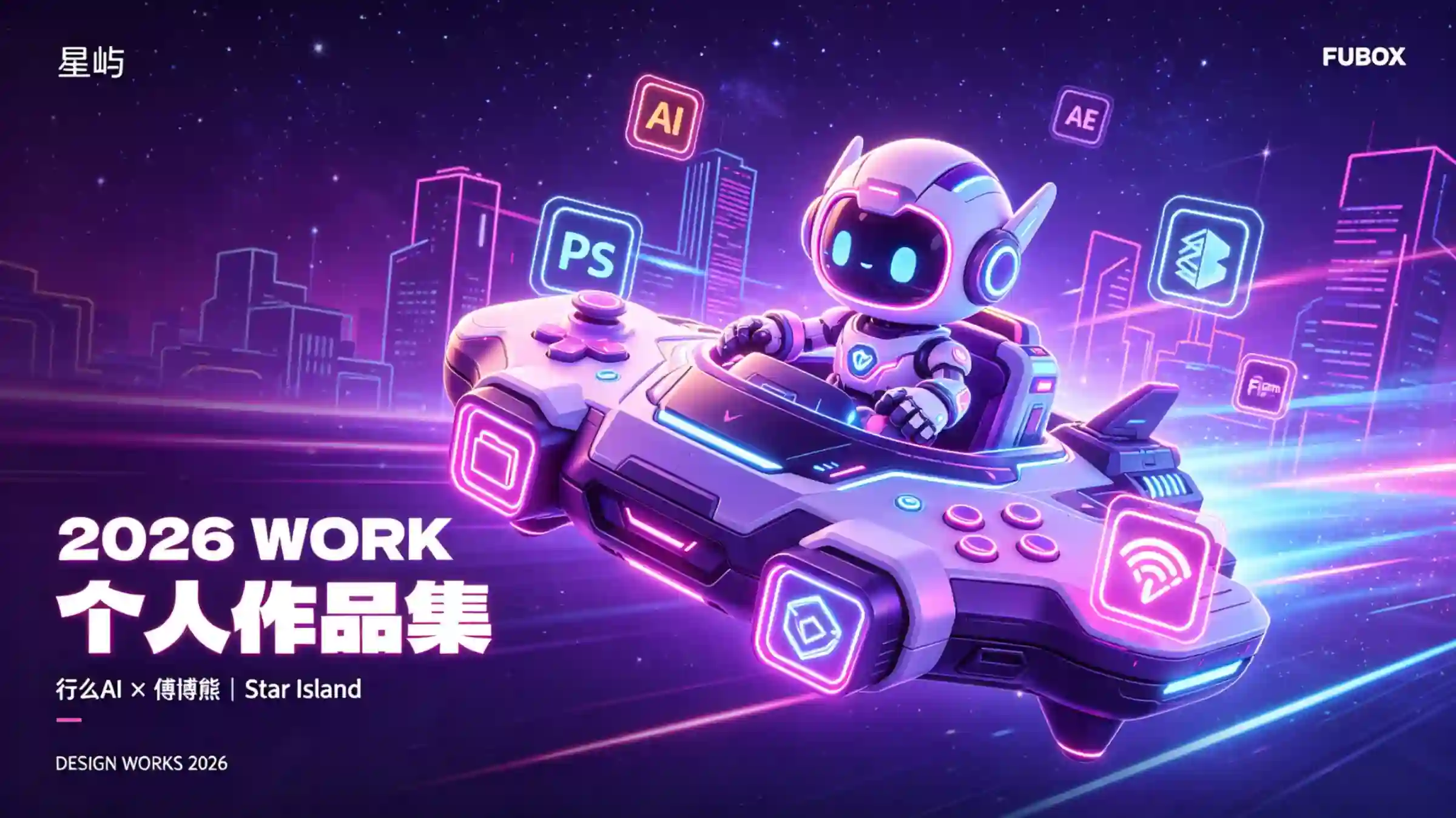 科幻霓虹游戏未来封作品集封面