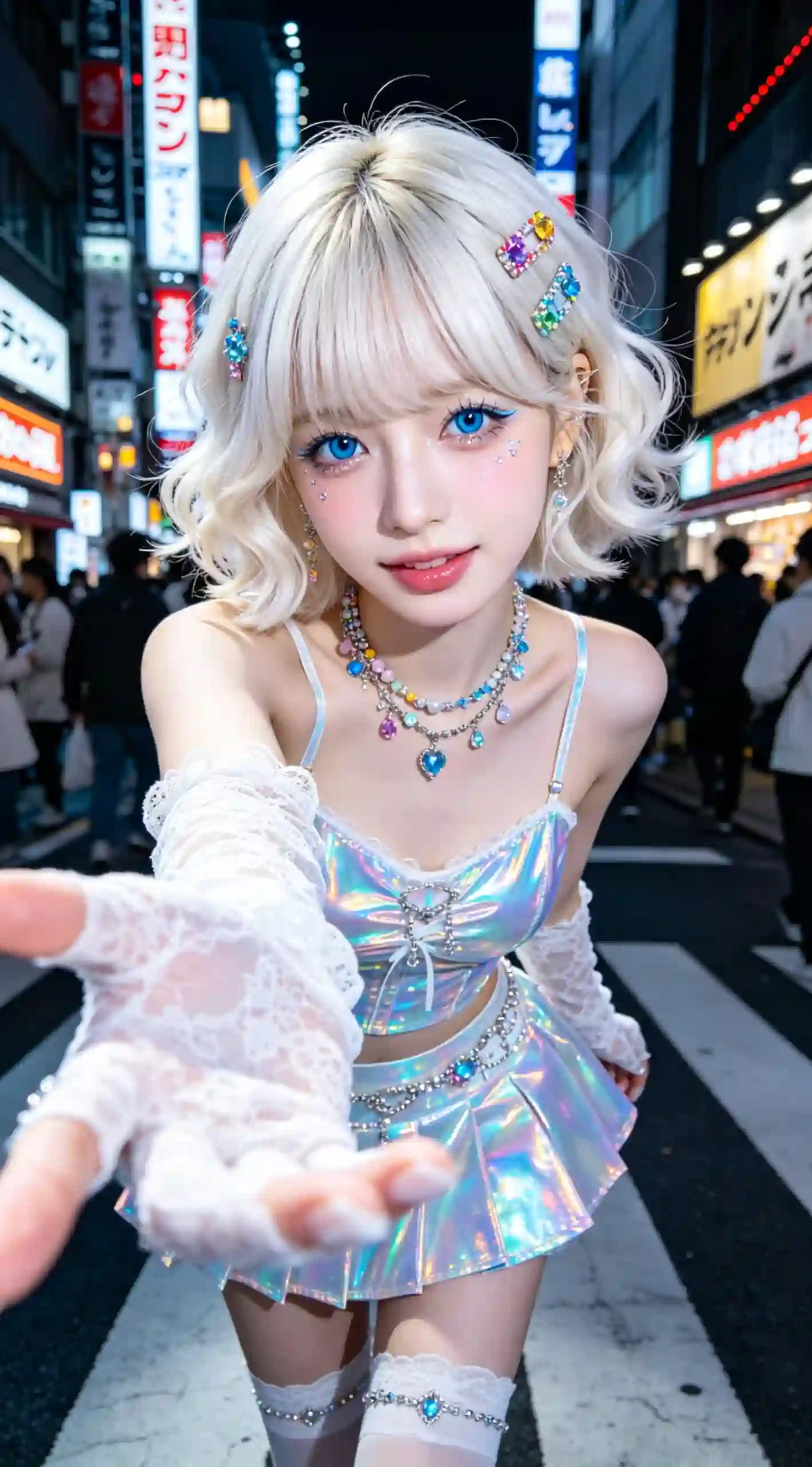 赛博霓虹日系原宿甜酷感
