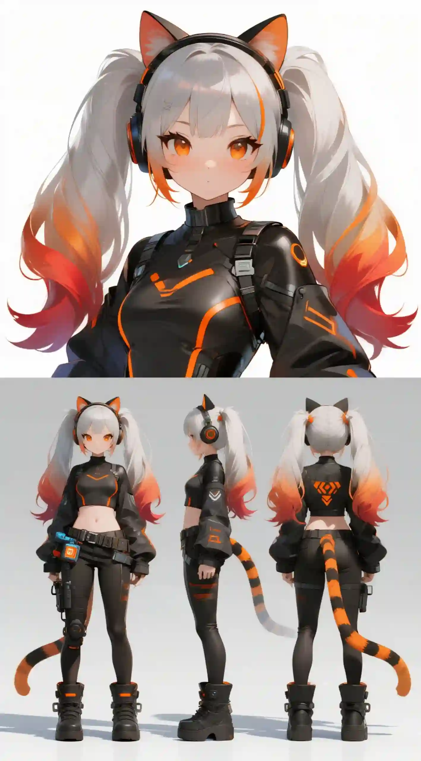 赛博虎猫少女