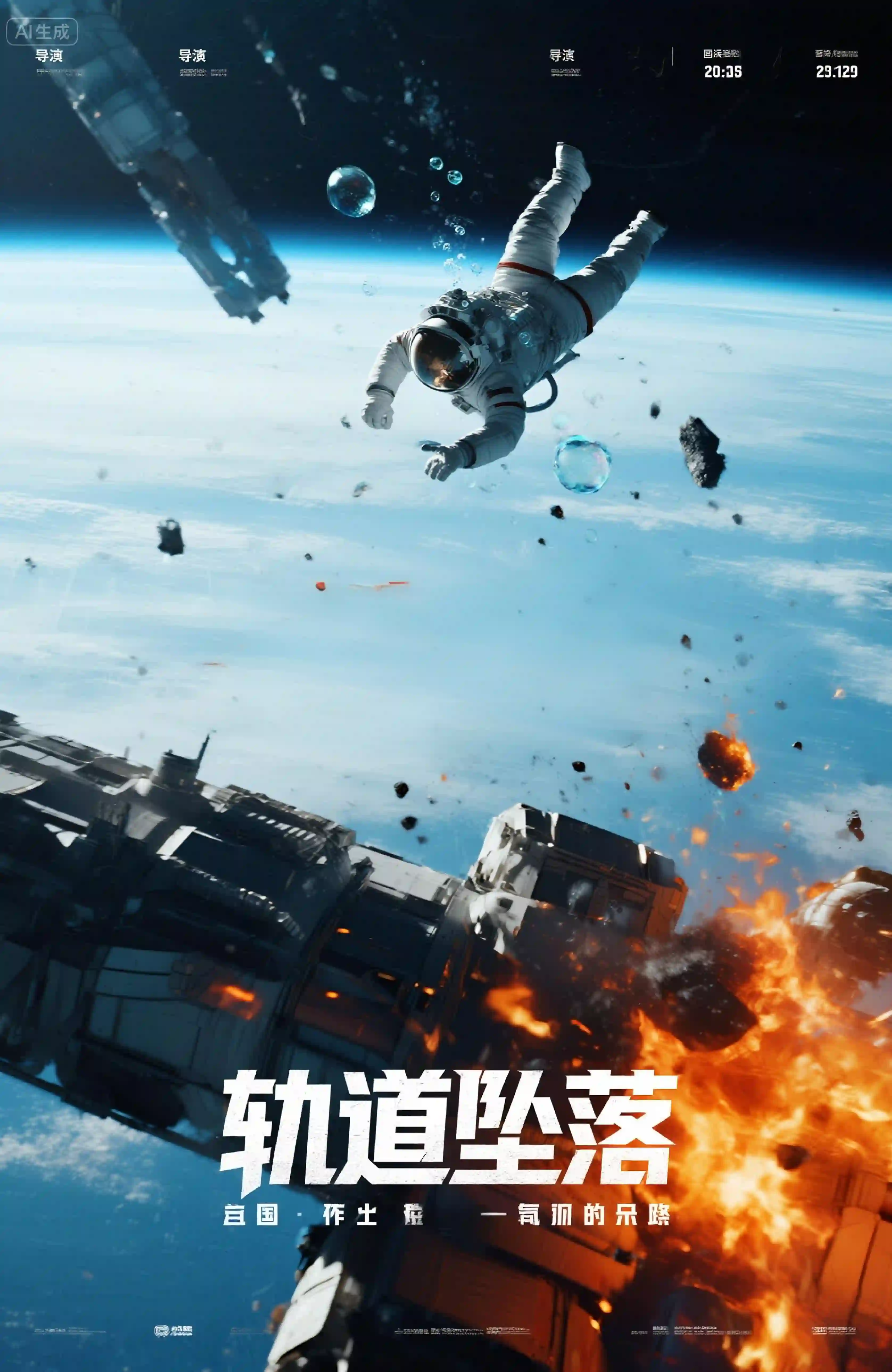 轨道坠落（太空灾难科幻）电影海报